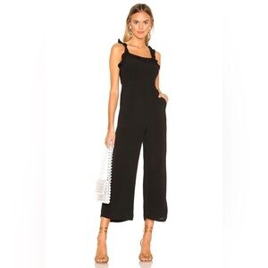 superdown sleeveless black victoria ruffle jumpsuit XS